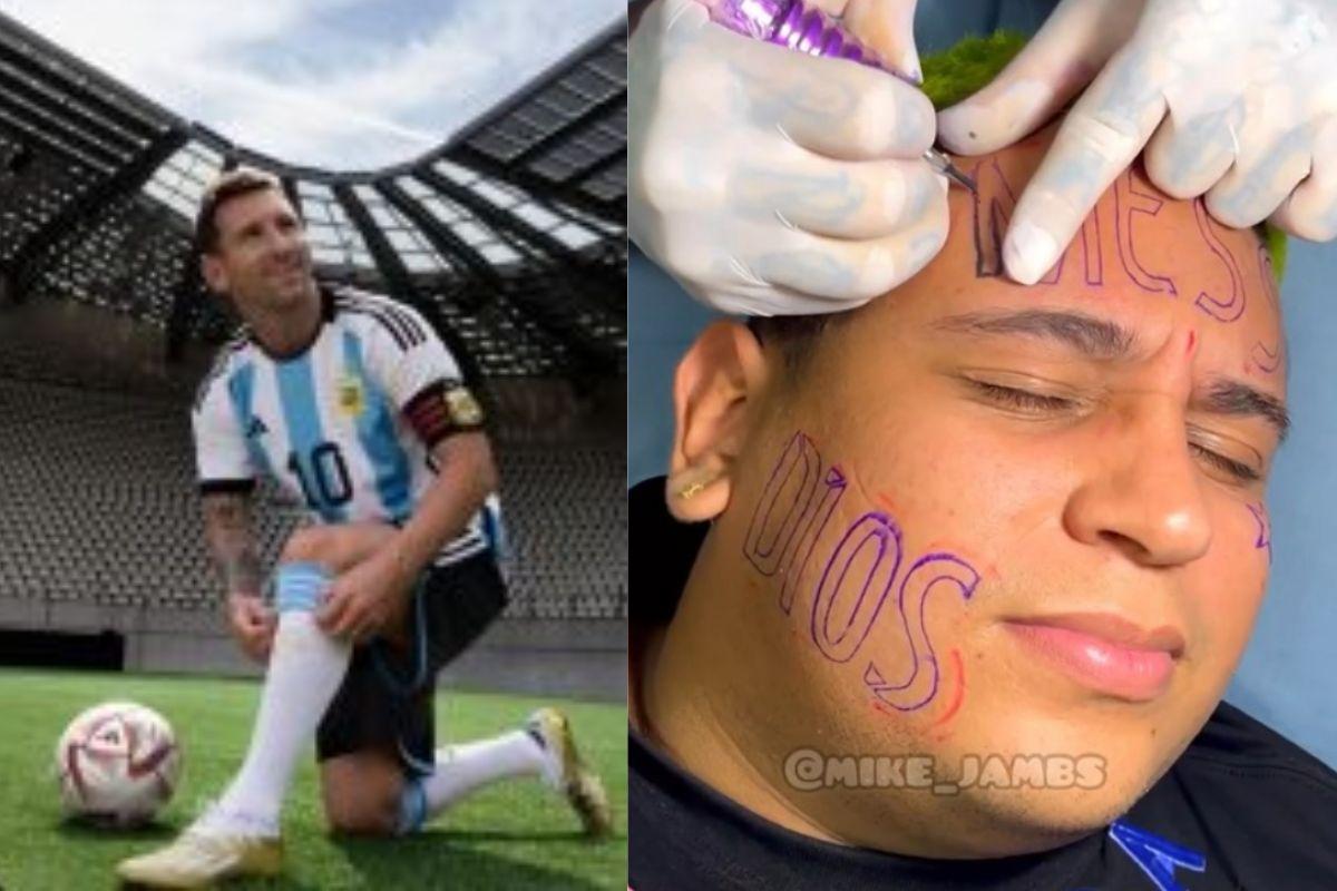 Lionel Messi foi homenageado pelo torcedor