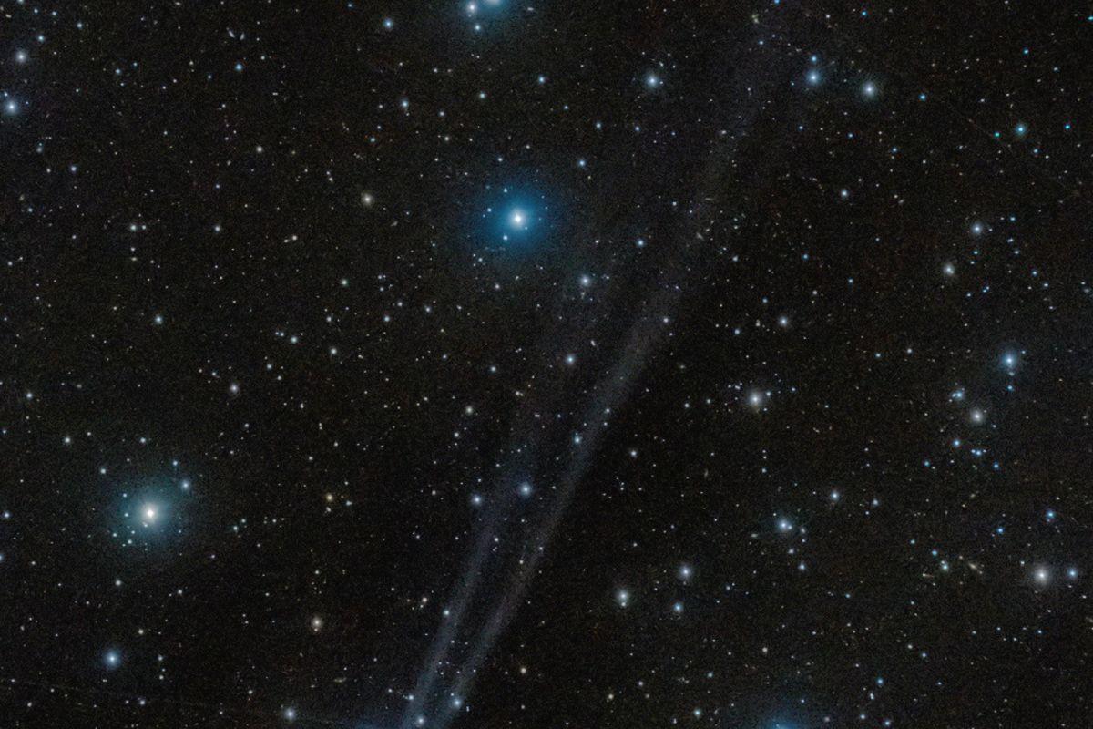 Visão telescópica do cometa C/2022 E3 (ZTF) de dezembro de 2022.