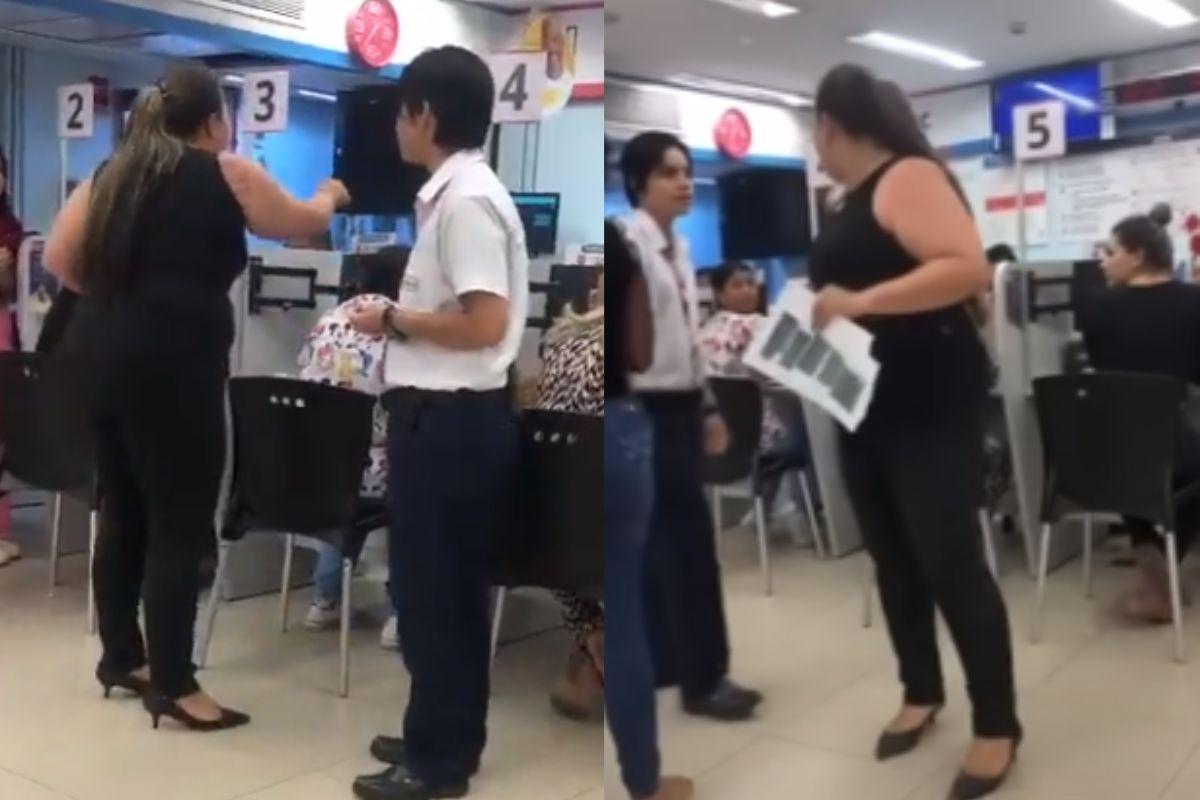 Momento em que a mulher foi tirar satisfação com a amante do marido