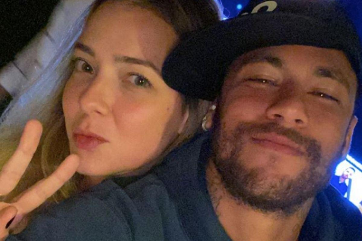 Neymar com o filho e irmão de Davi Lucca