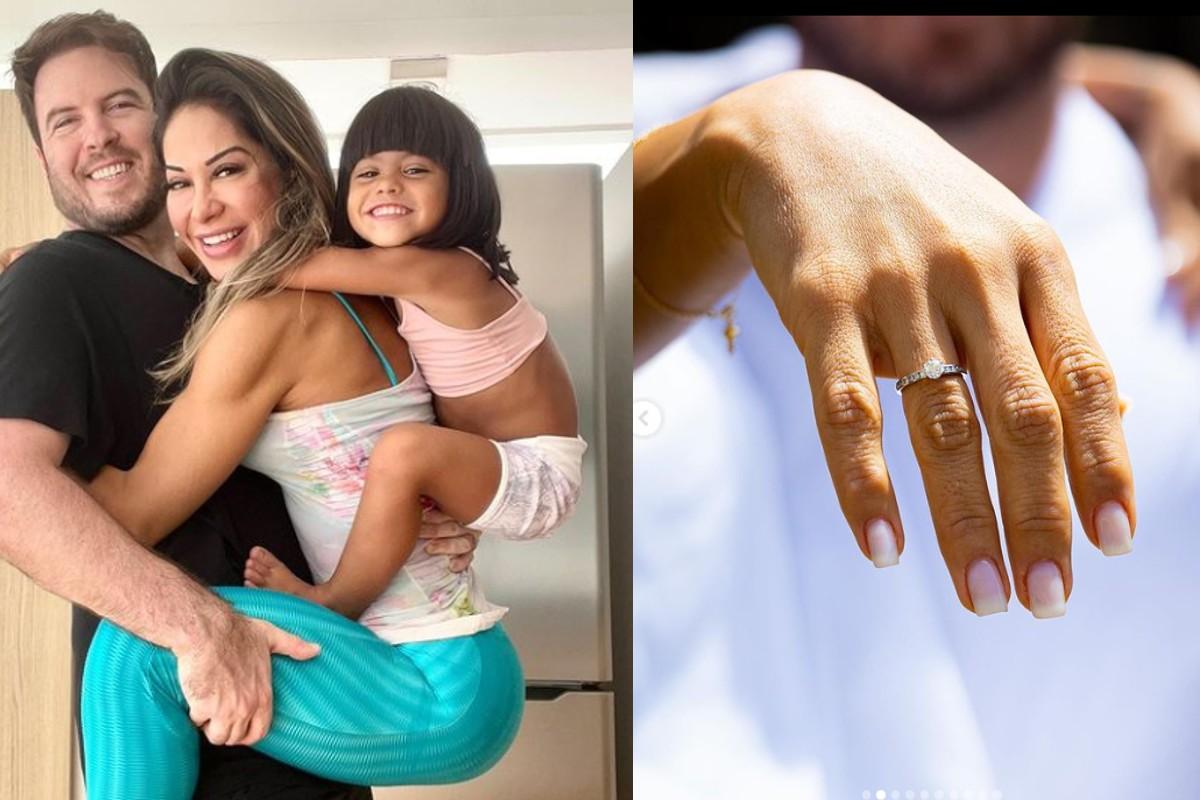 Thiago ao lado de Maíra Cardi