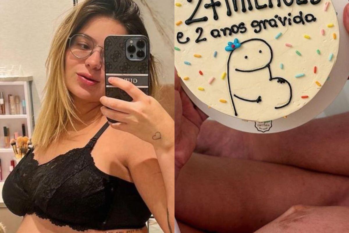 Viih Tube comemora a gravidez com duração de 2 anos: “Parabéns para mim”