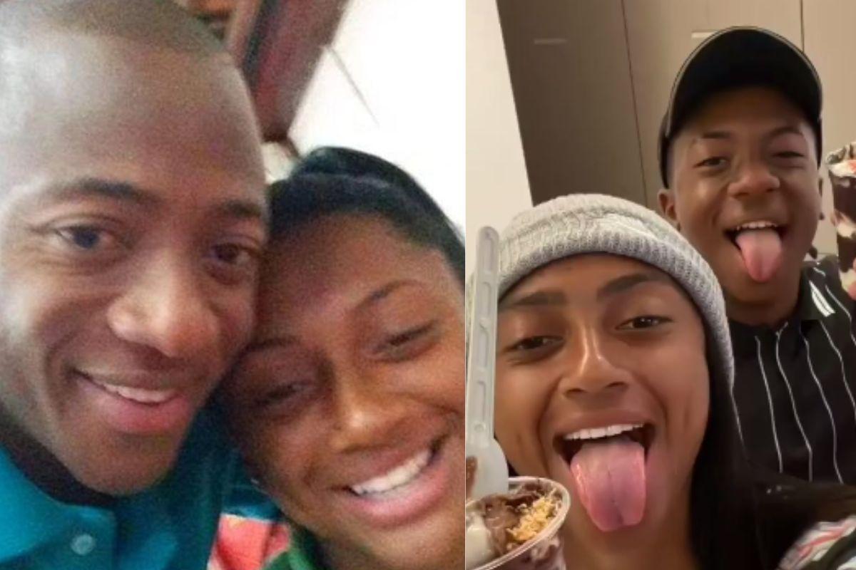 A família de Kerolin se reuniu para comemorar a conquista da jogadora