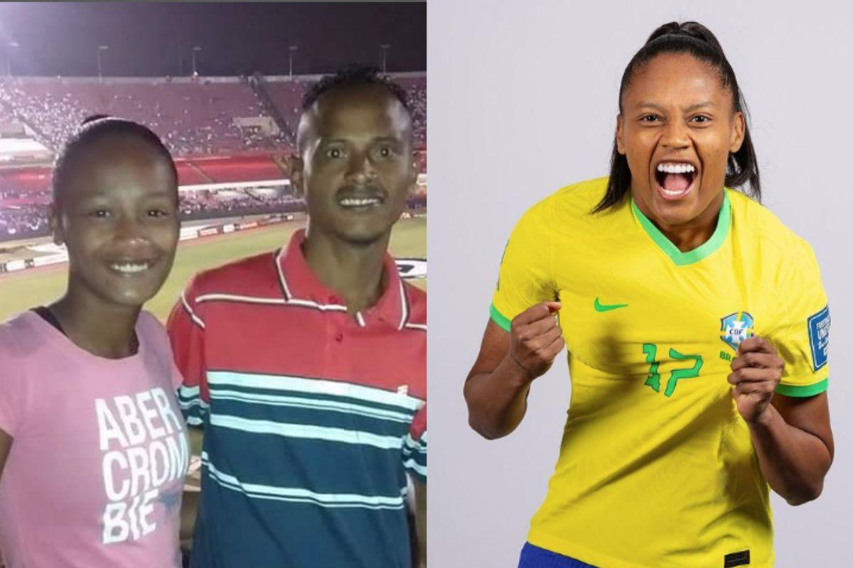 A família da meia-campista se reuniu para assistir a estreia dela na Copa do Mundo