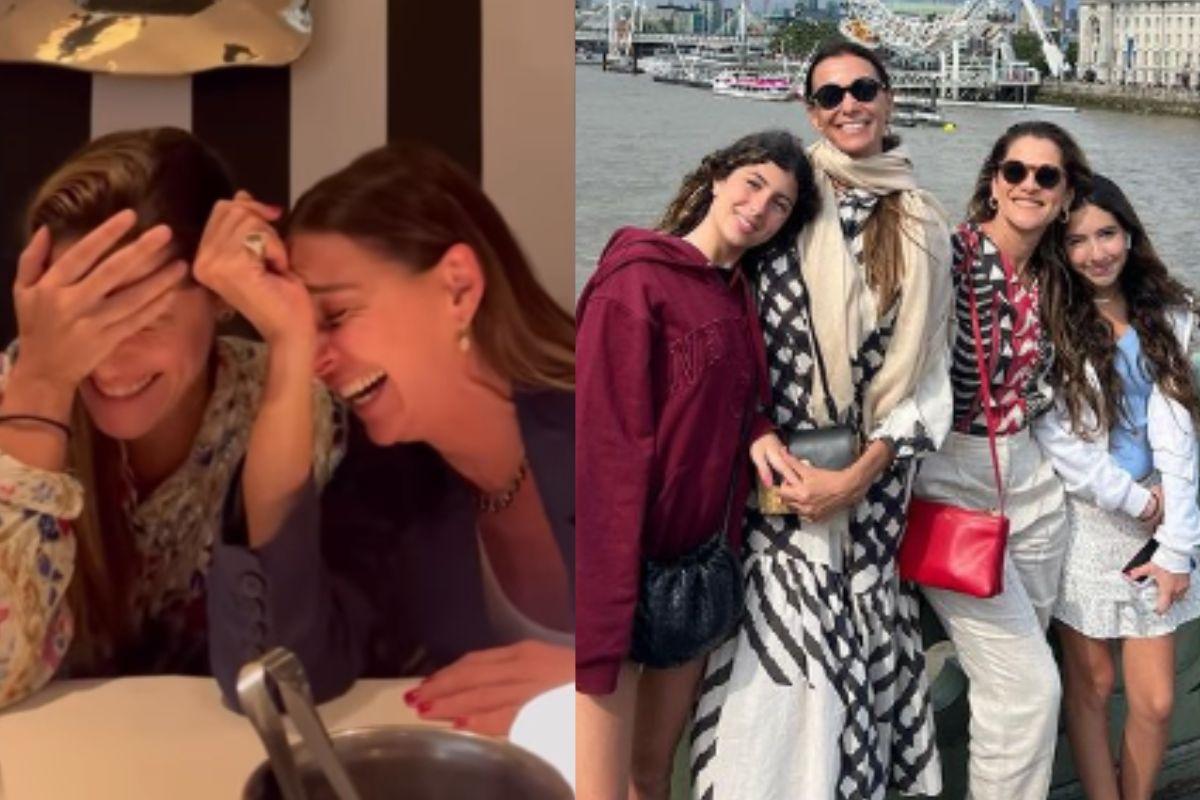 As filhas se divertiram com a cena