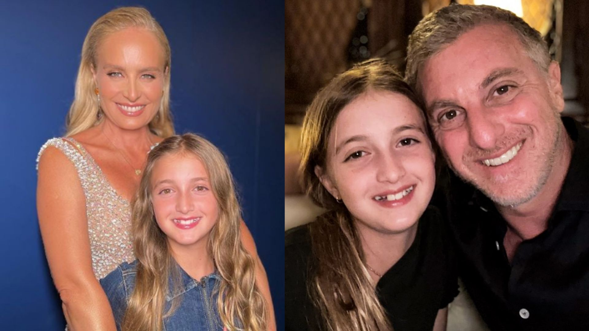 Filha de Angélica, Eva Huck, e os pais