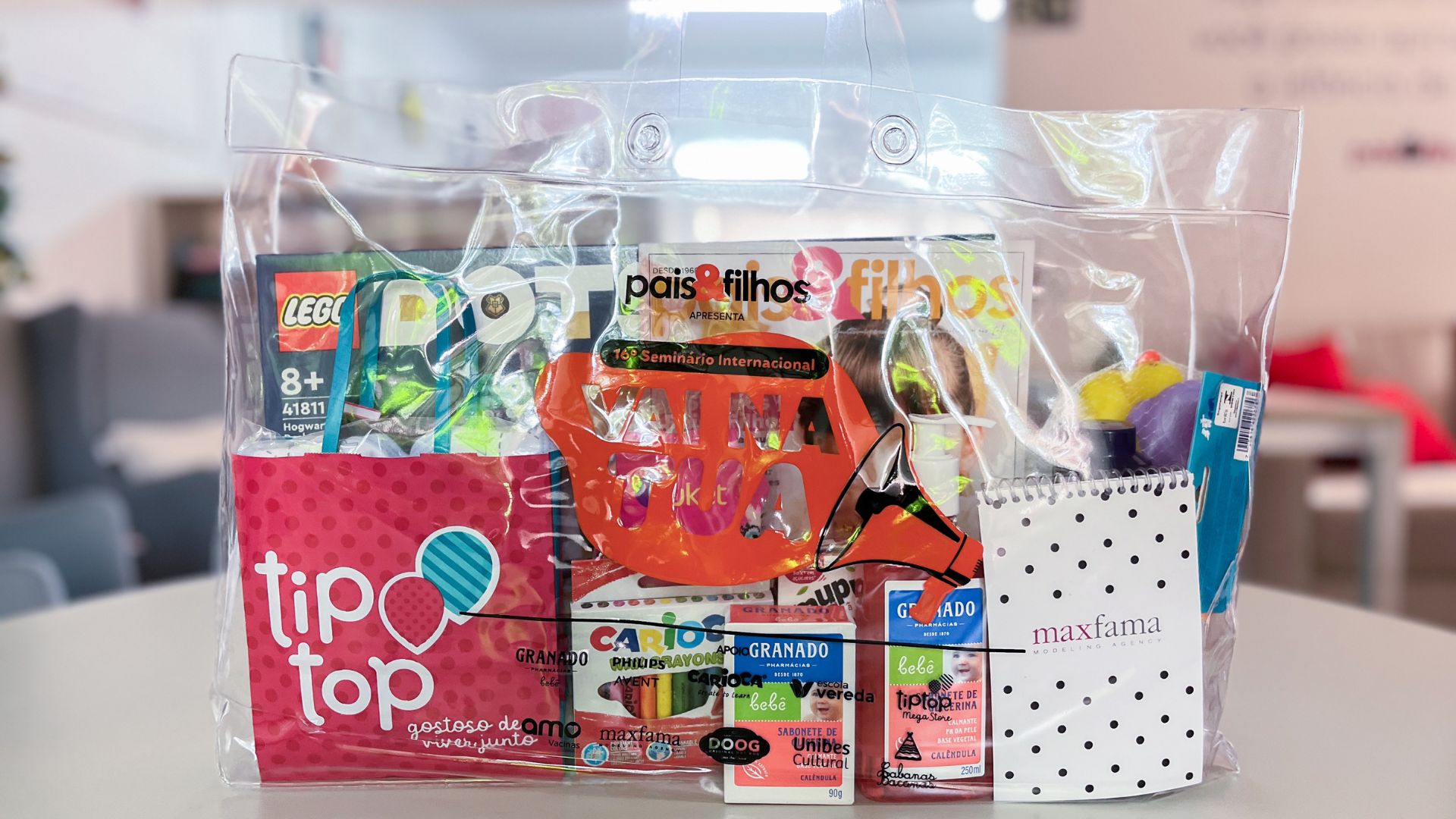 Olha só a sacola completa do 16º Seminário Internacional Pais&Filhos