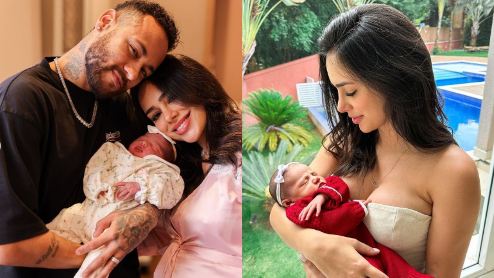 bruna biancardi e neymar com a filha mavie no colo