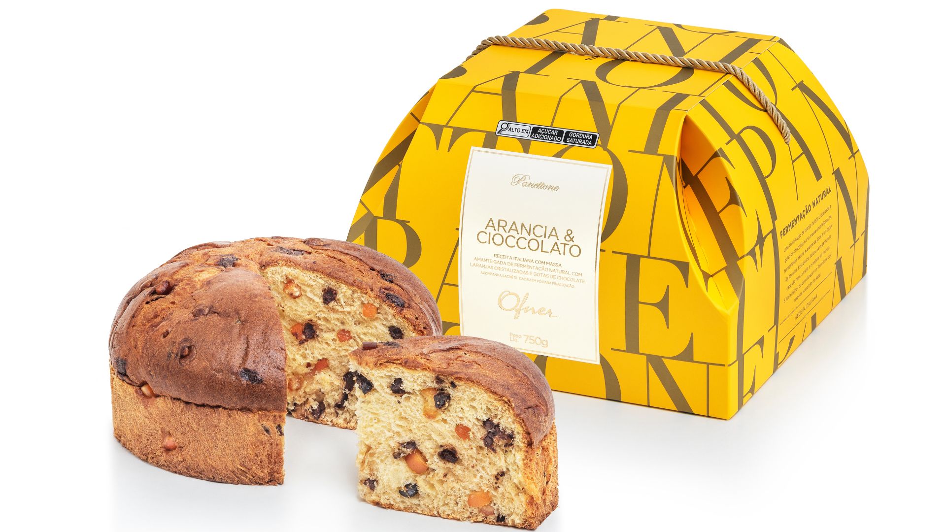 Panetone genovês Arancia & Cioccolato da Ofner
