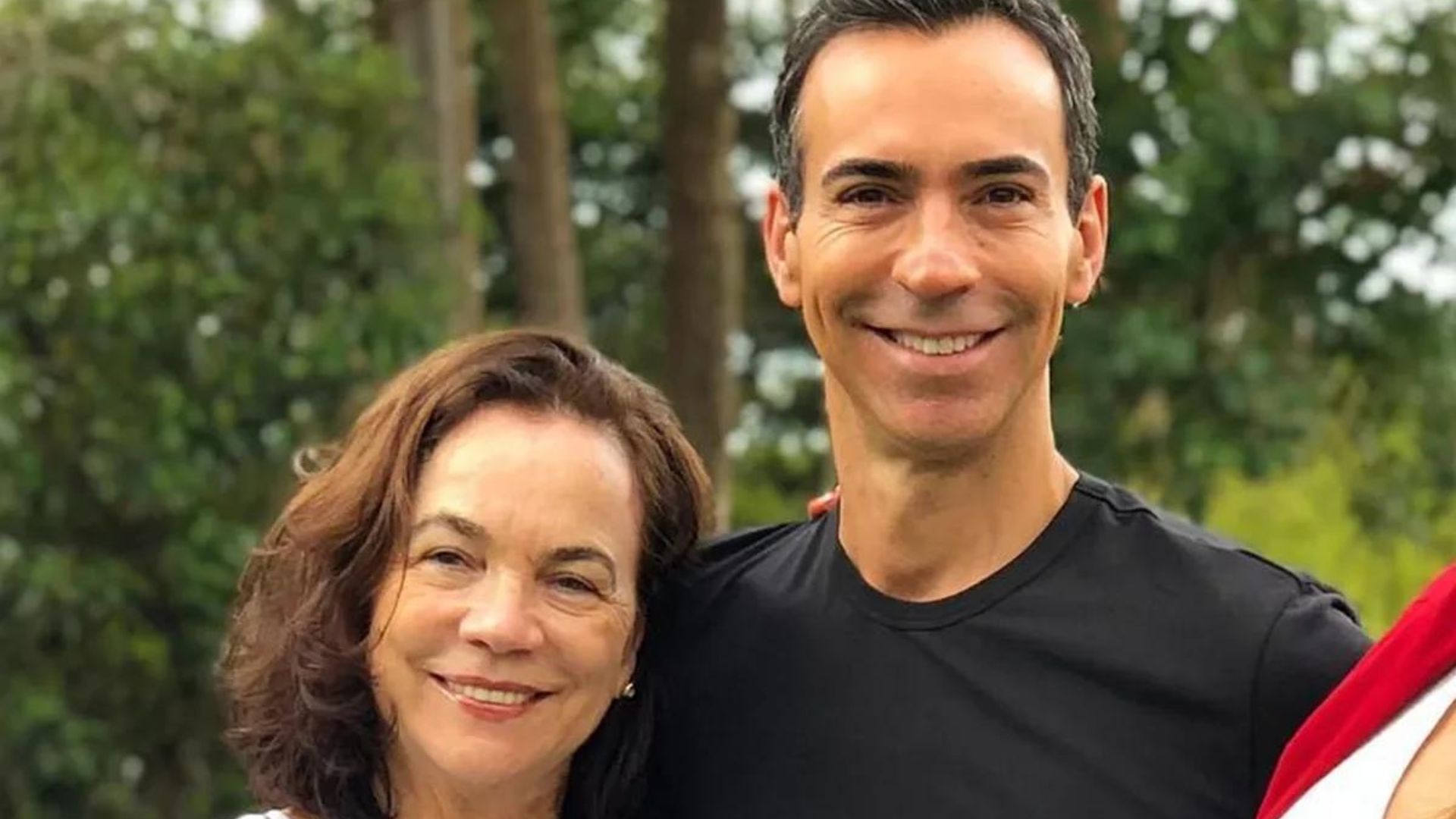Cesar Tralli e a mãe