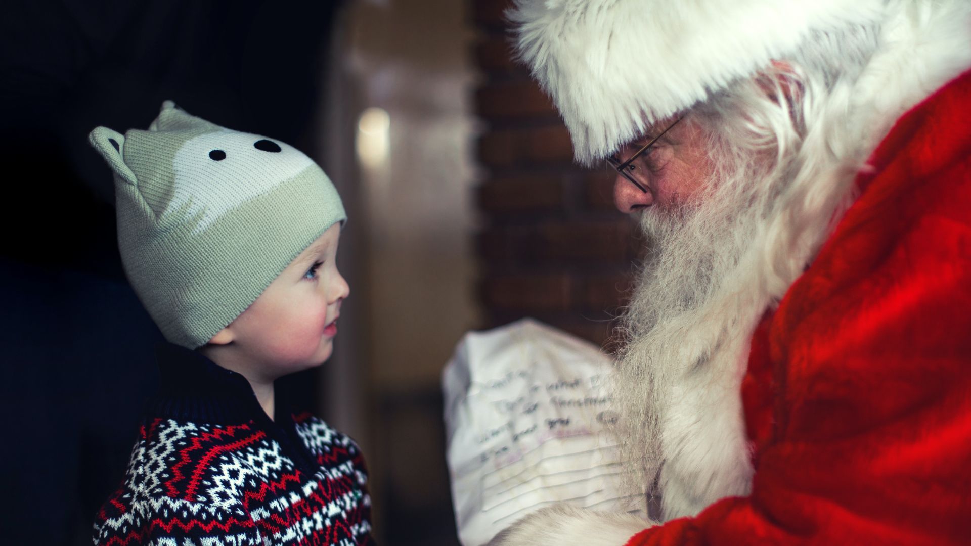 Criança com Papai Noel