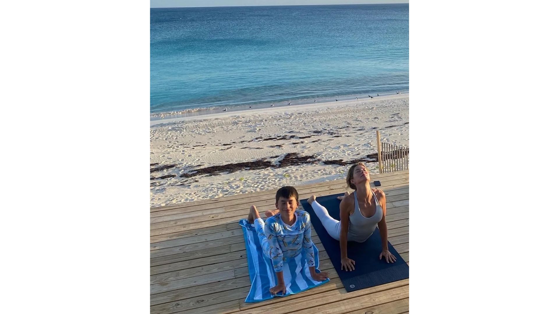 Gisele e o filho