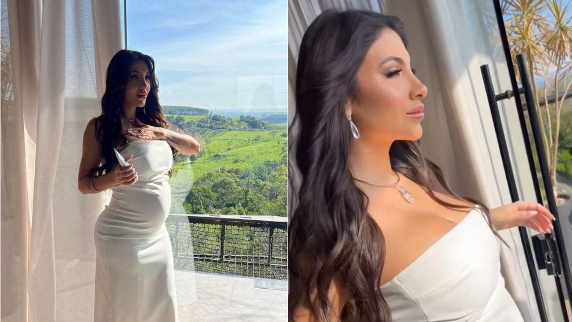 Jheny Santucci em chá revelação de Gabriel, seu filho com Arthur Aguiar
