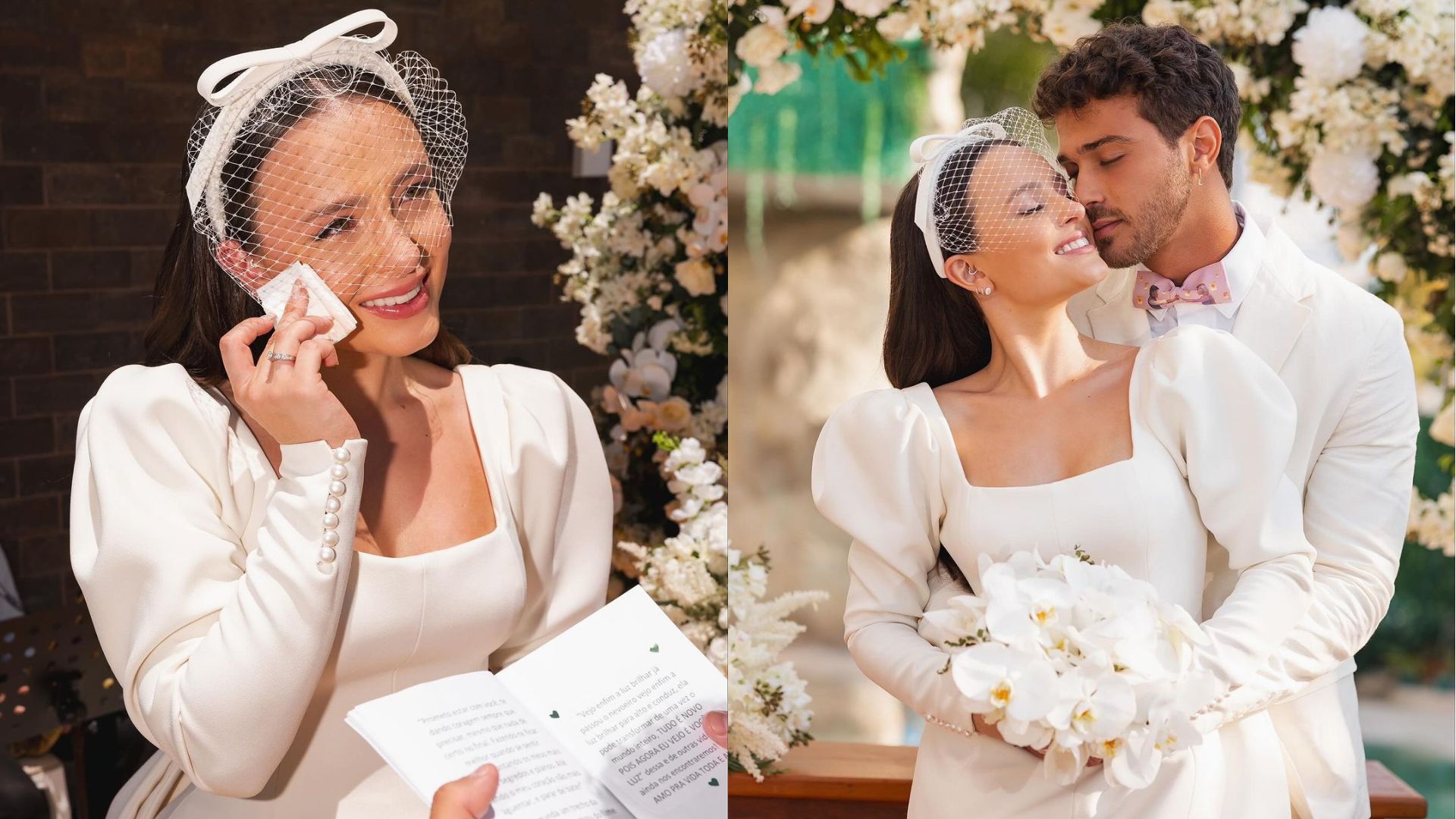 Larissa Manoela e André Luiz Frambach no casamento