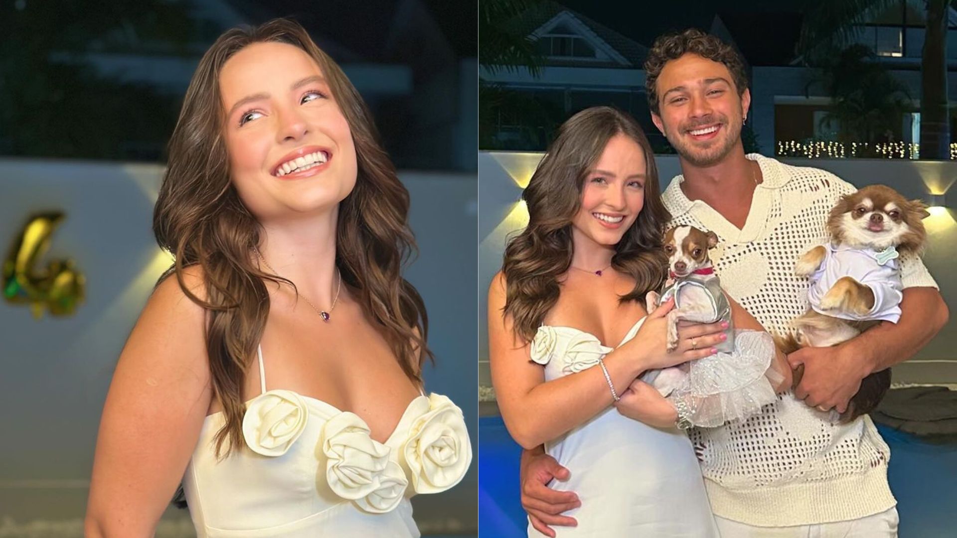 Larissa Manoela e André Luiz Frambach no Réveillon