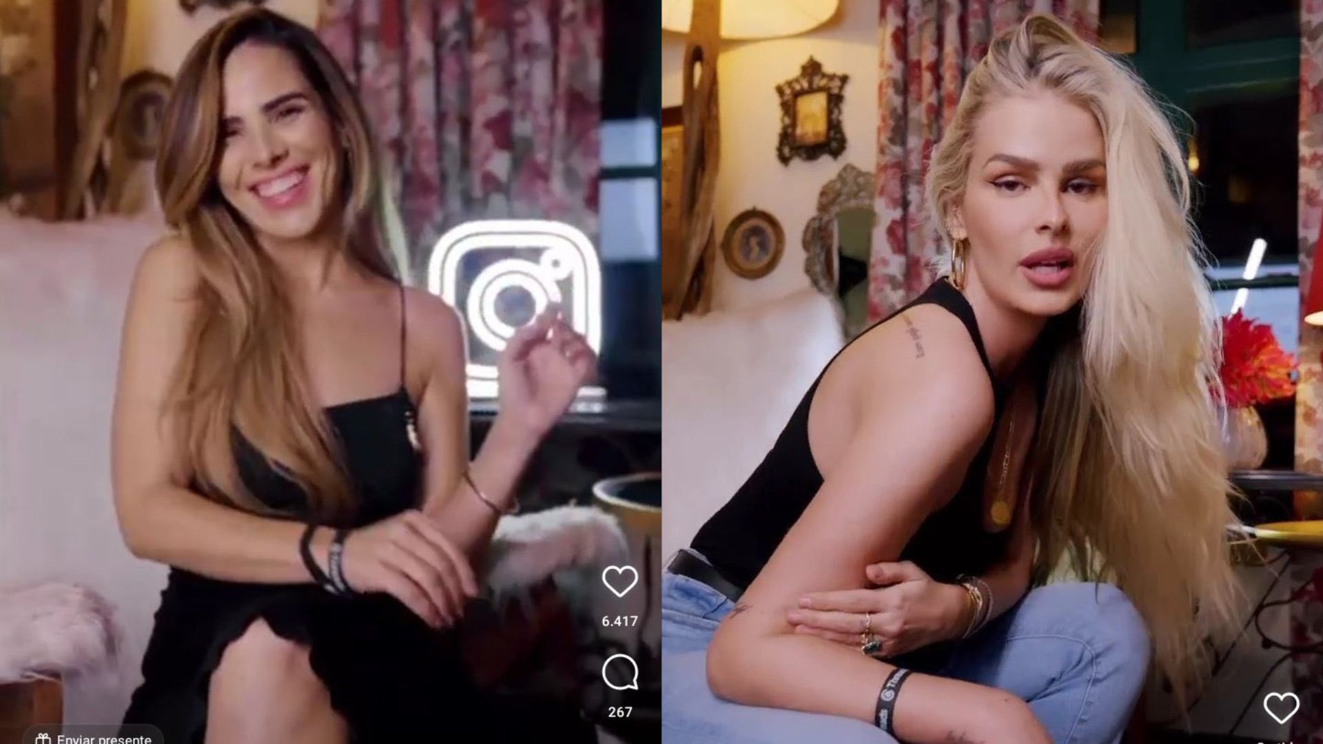 Wanessa Camargo e Yasmin Brunet no mesmo cenário
