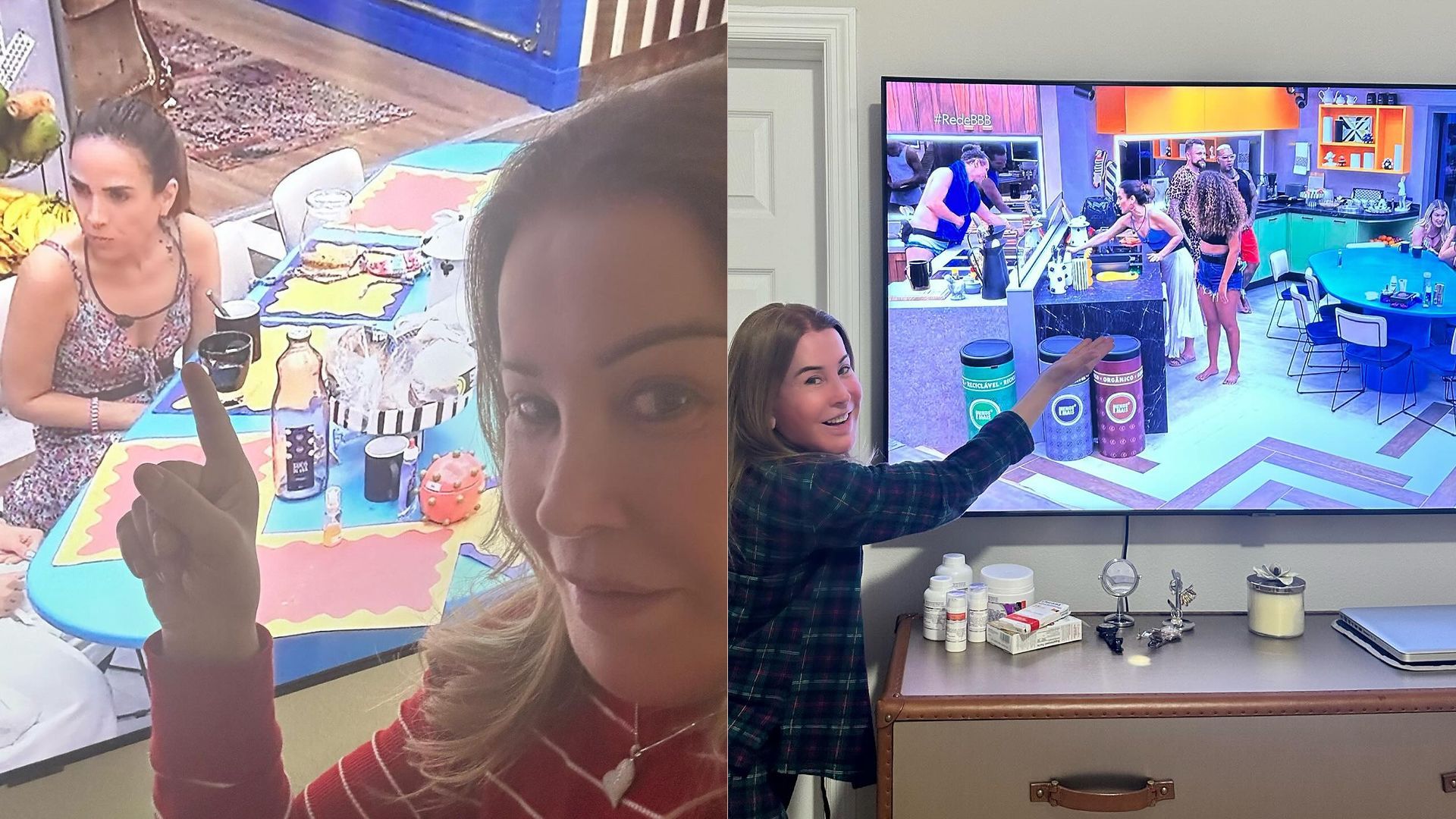 Zilu Godoi assistindo Wanessa Camargo no BBB24
