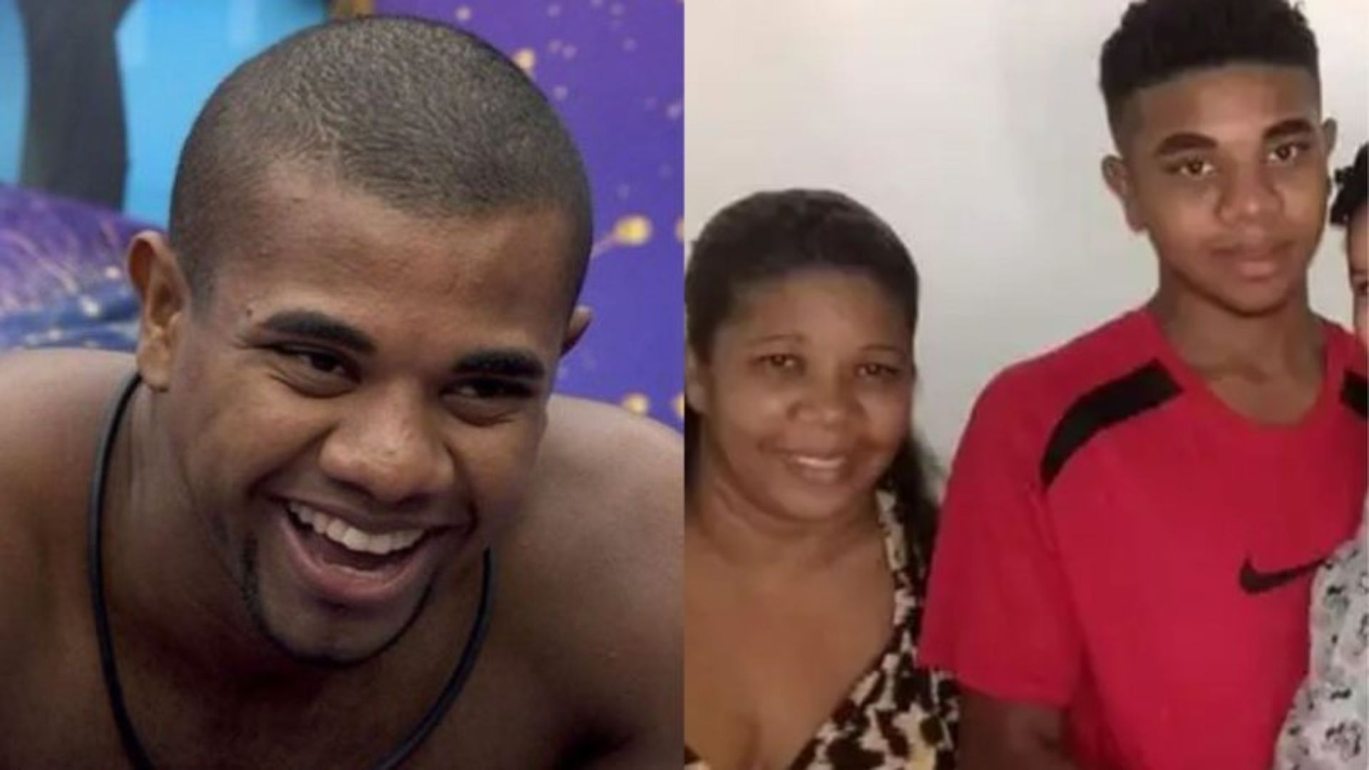 Davi ao lado da mãe, Elisângela