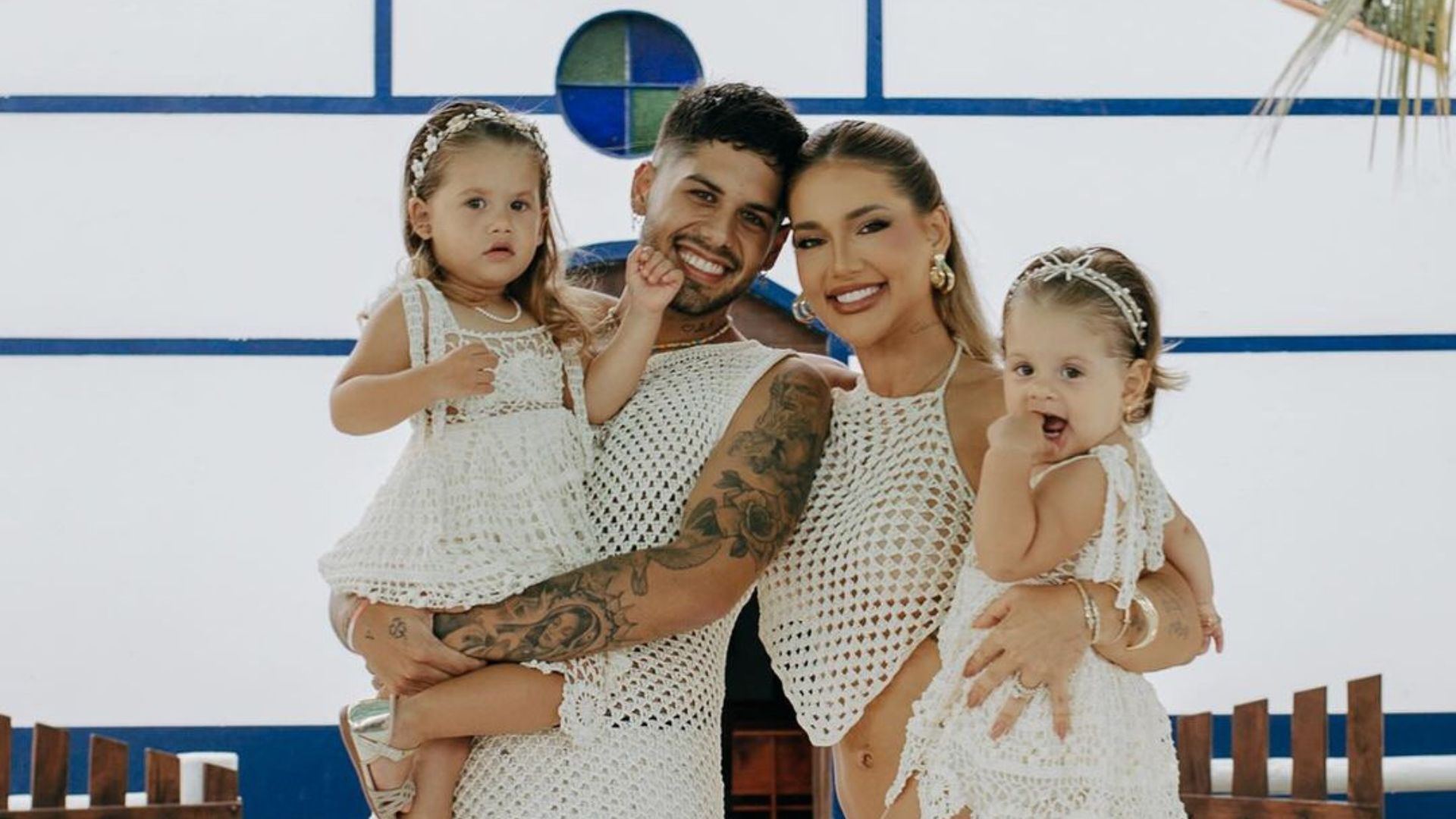 Virginia, Zé Felipe, Maria Flor e Maria Alice