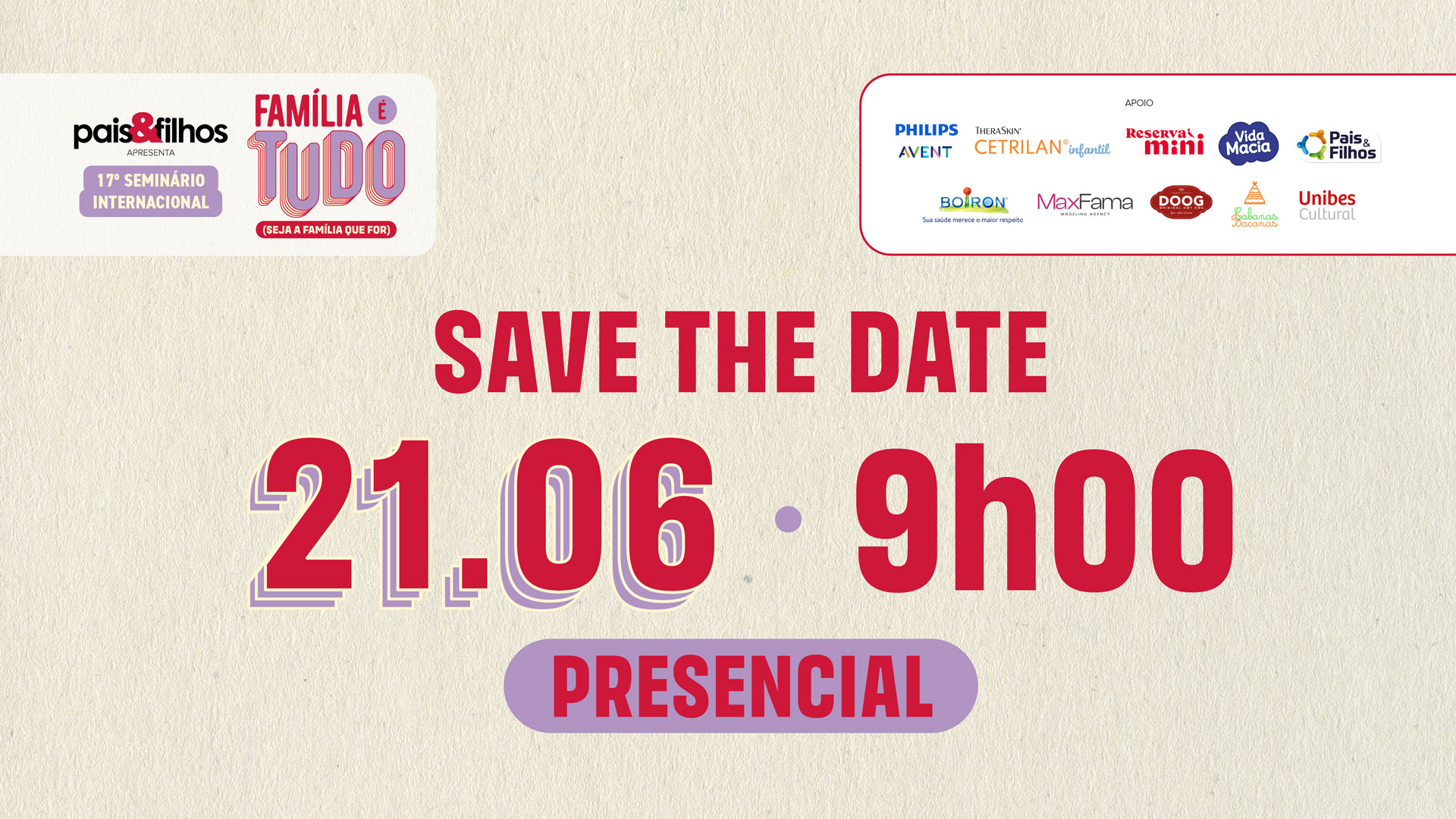 Imagem contendo as informaçõe de data e horário do evento