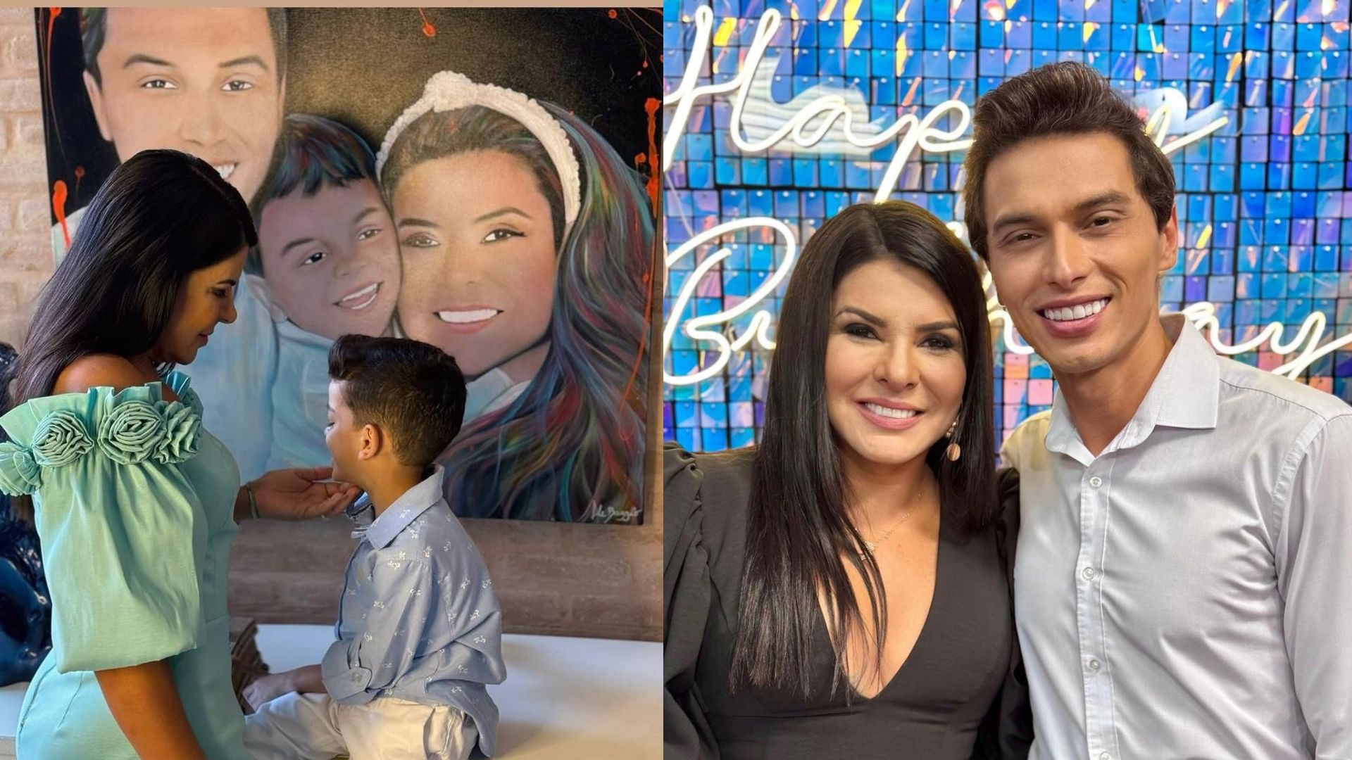 Mara Maravilha, filho e o marido