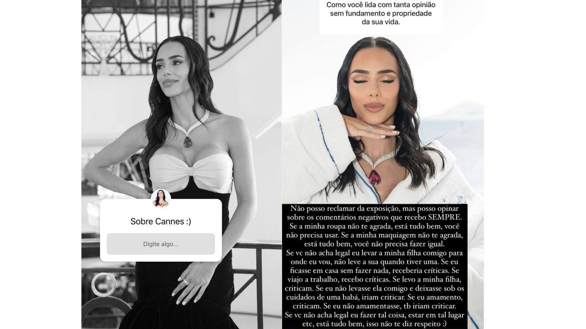 Bruna Biancardi rebate críticas