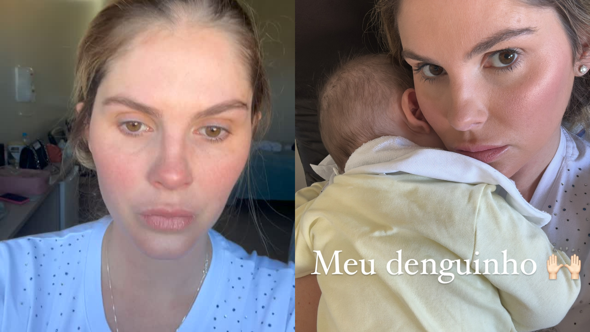 Bárbara Evans e filho Antônio