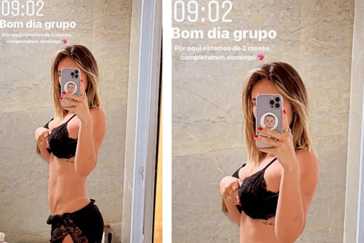Virginia Fonseca mostra barriga grávida de 2 meses em foto de lingerie