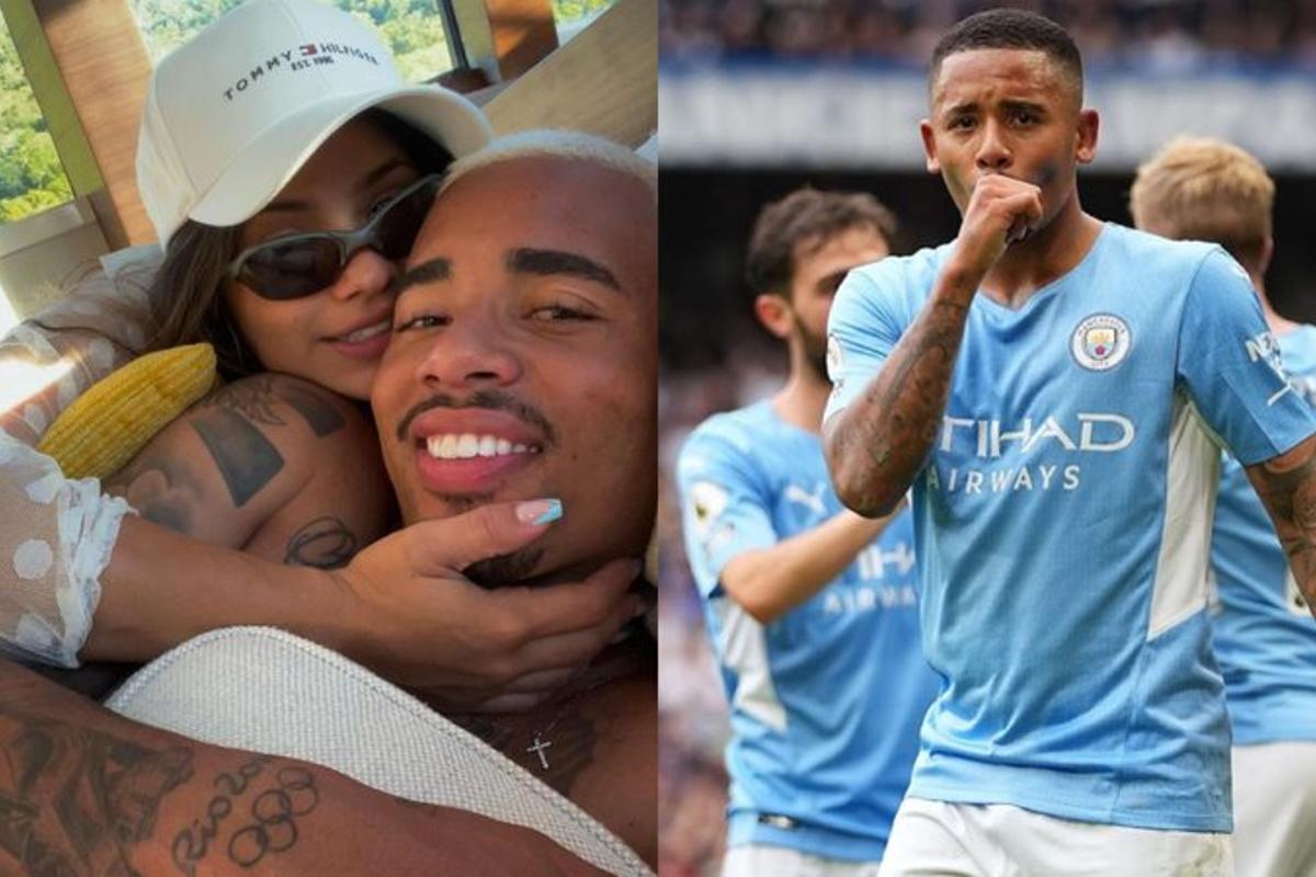 Gabriel Jesus anuncia que está esperando o primeiro filho com a namorada, Raiane Lima