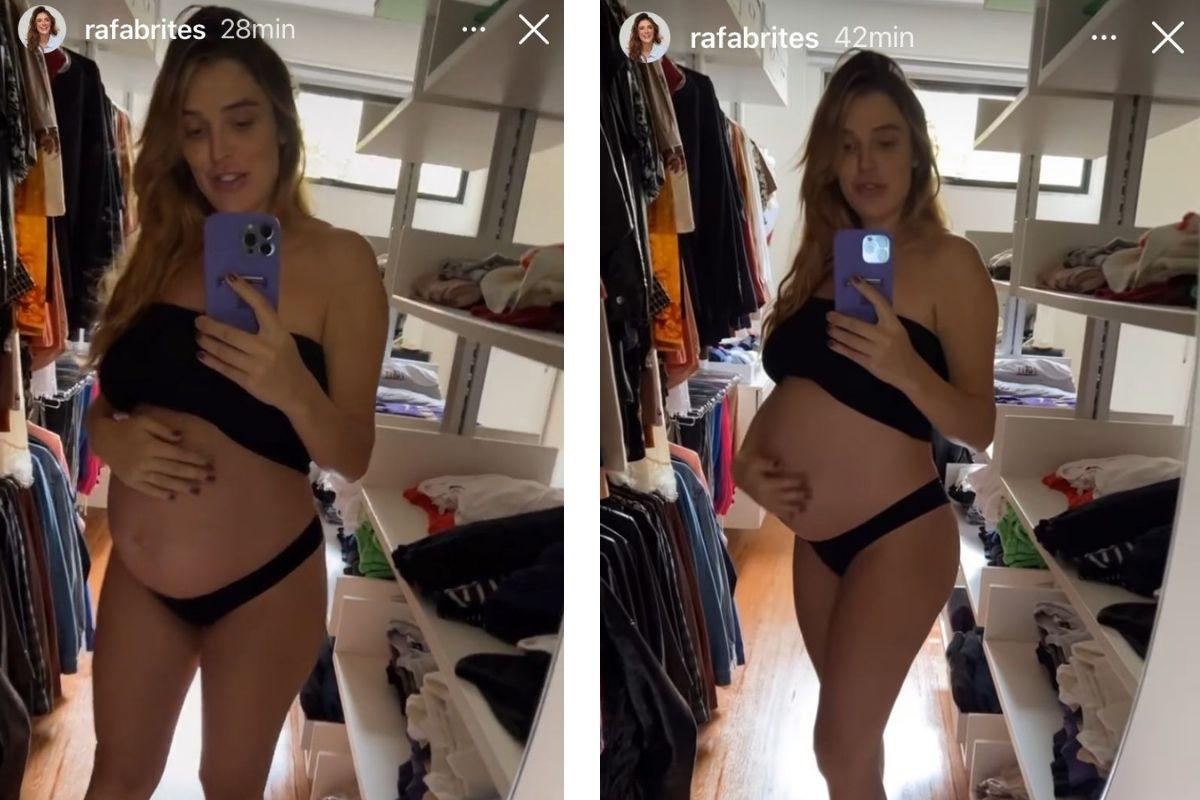 Rafa ainda mostrou a reta final da gravidez aos seguidores