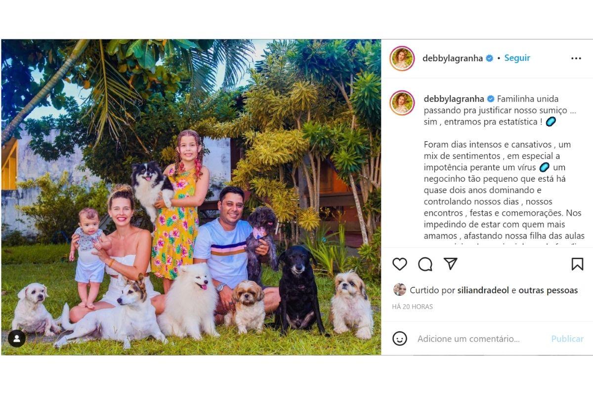Debby Lagranha desabafa após a família inteira testar positivo para covid-19: "Me sentia inútil"