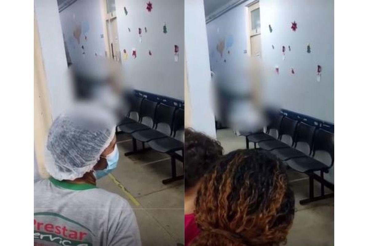 pessoas ao redor ficaram chocadas com a criança do lado de fora