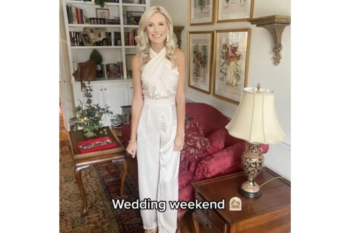 Caroline surpreendeu com registros do casamento