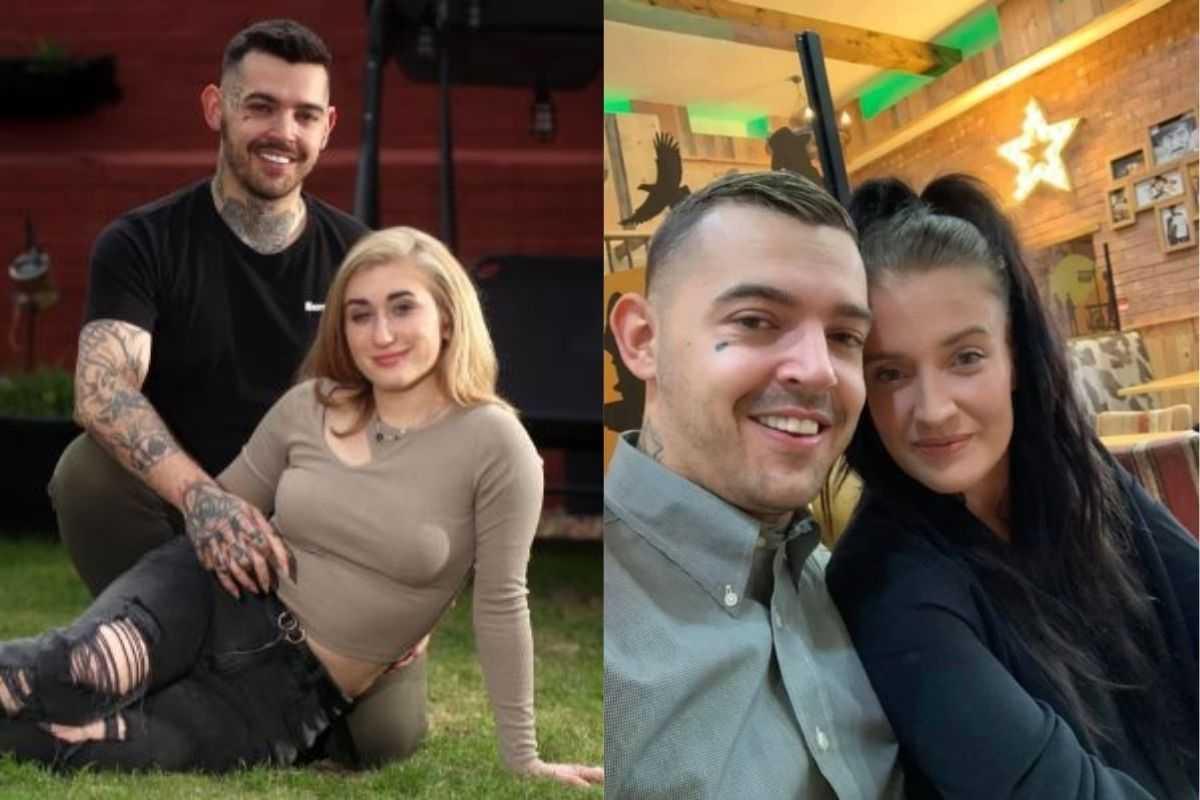 Tony deixou a esposa, à esquerda, para ficar com Sofiia, à direita da foto