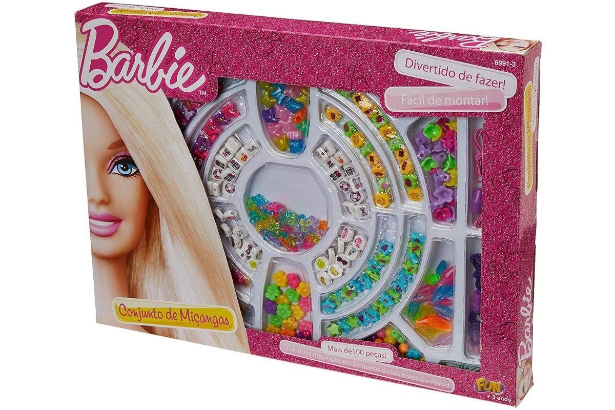 Caixa de Miçanga com 100 Peças - Barbie