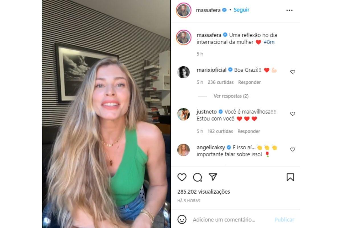 Grazi Massafera desabafa sobre comentários negativos que incluem a filha após término de relacionamento