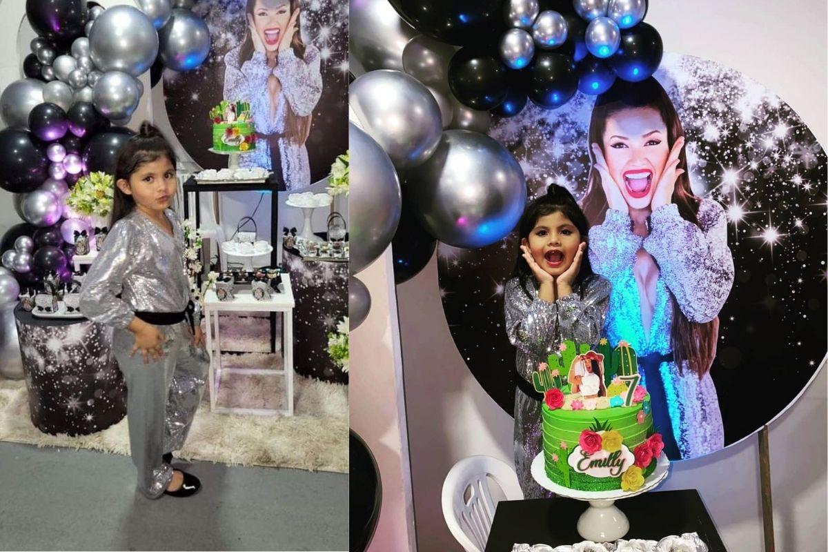 Emilly é fã da Juliette e fez questão de homenagear a paraibana no aniversário