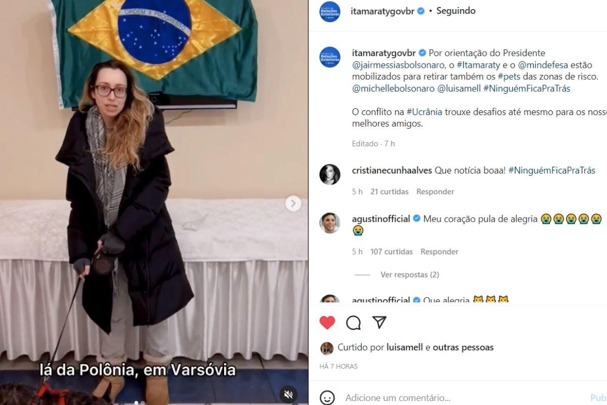 Vídeo de Vanessa seguindo para Polônia