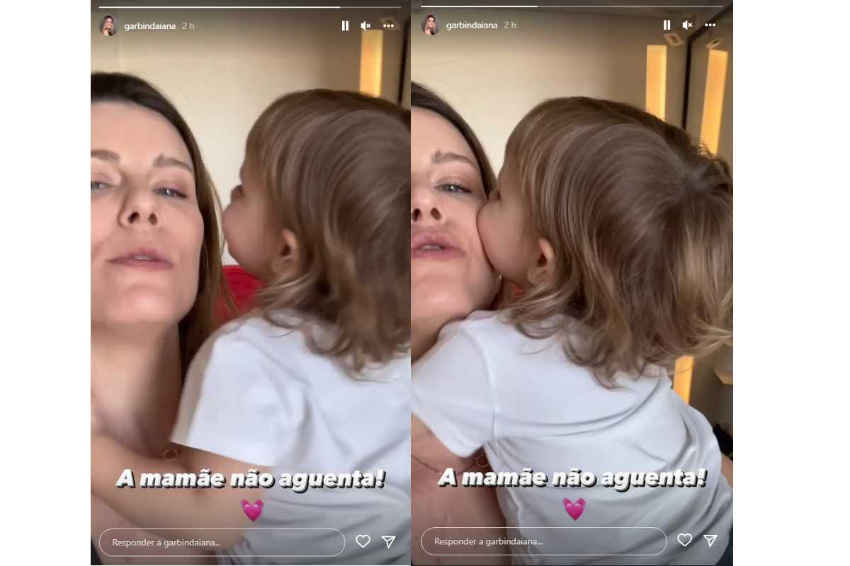 Lua apareceu dando beijos em Daiana Garbin nos stories