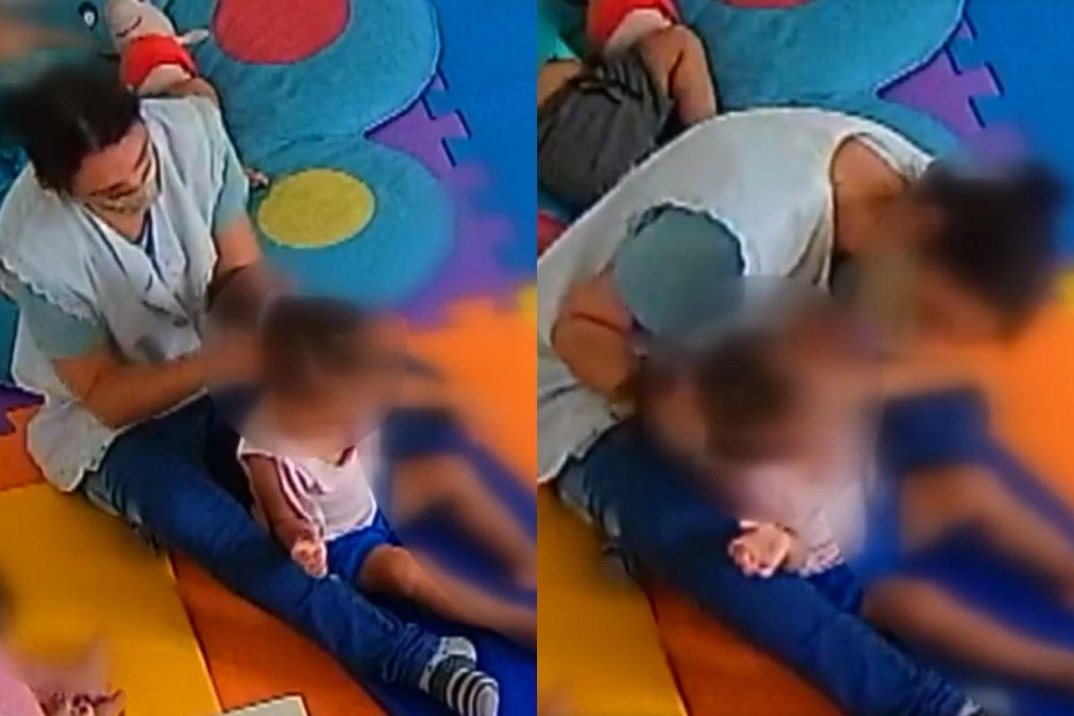 Professora gera revolta após agredir criança de 1 ano em sala de aula