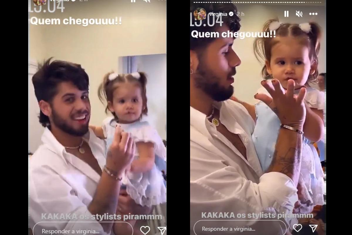Stories da Virgína na gravação de clipe