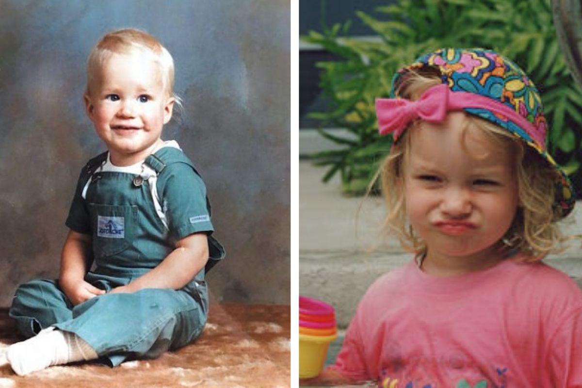 Reid e Ashley, quando eram crianças