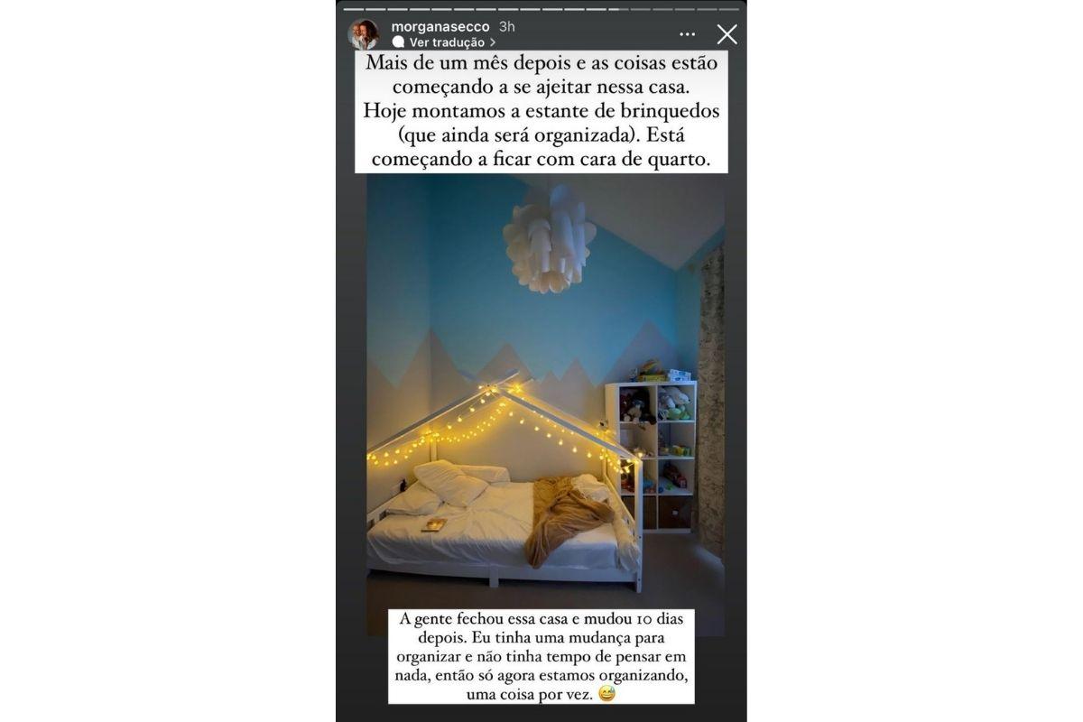 Mãe de Alice mostra decoração do quarto novo da filha