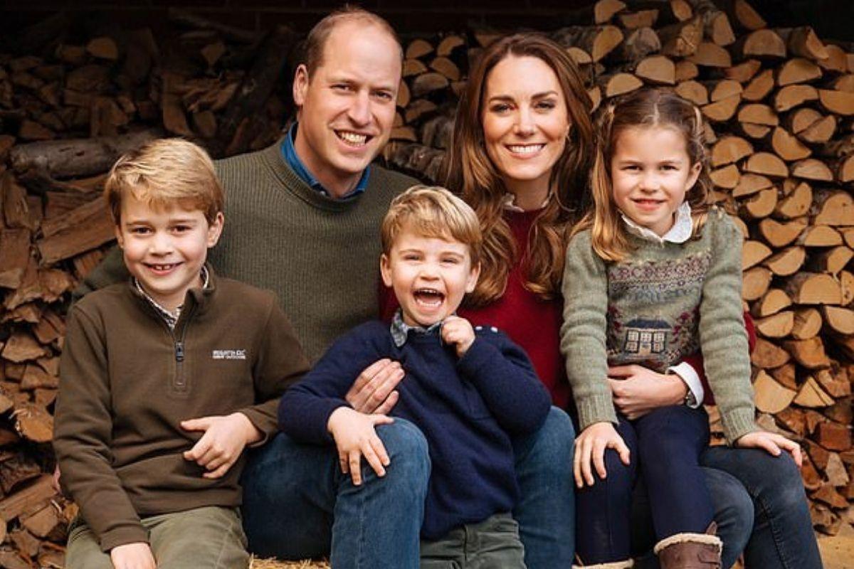 Príncipe William, Kate e os três filhos do casal