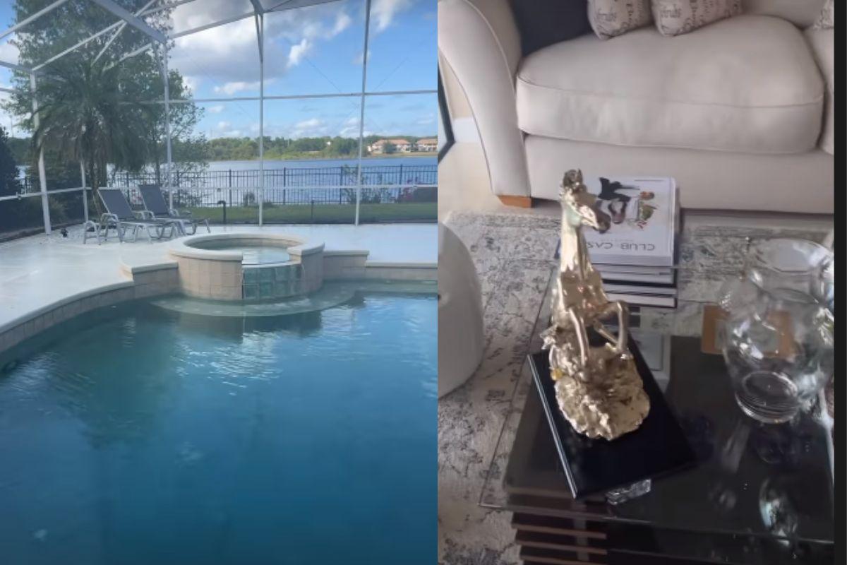 Zilu Camargo mostra detalhes da mansão da família em Orlando
