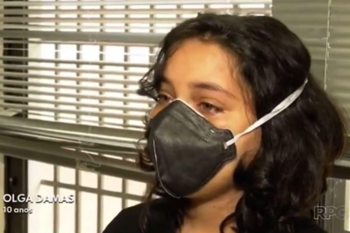 Olga foi entrevistada em um jornal de Londrina