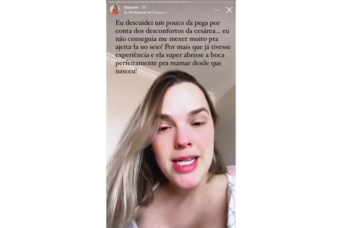 Thaeme fala sobre amamentação