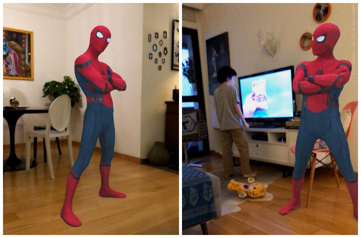 O Homem Aranha estava na minha sala