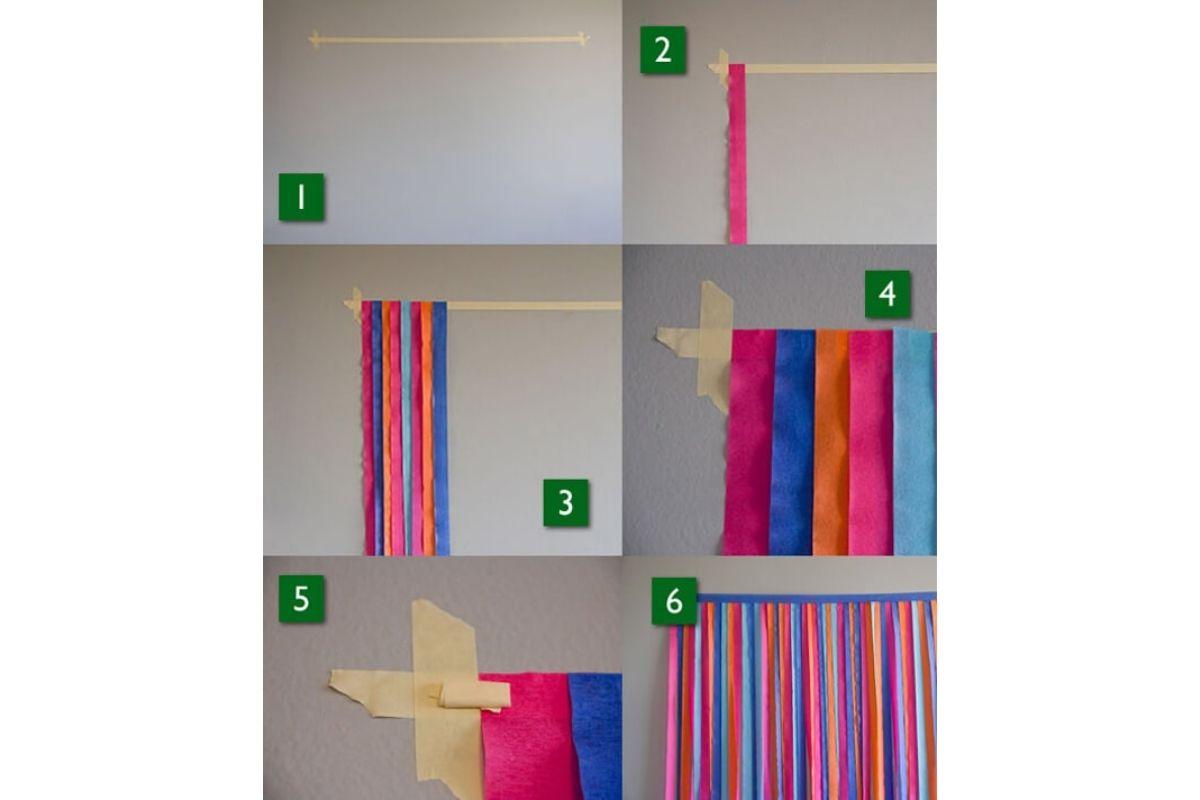 Além de carnavalesco, o papel de parede é um ótimo plano de fundo para fotos