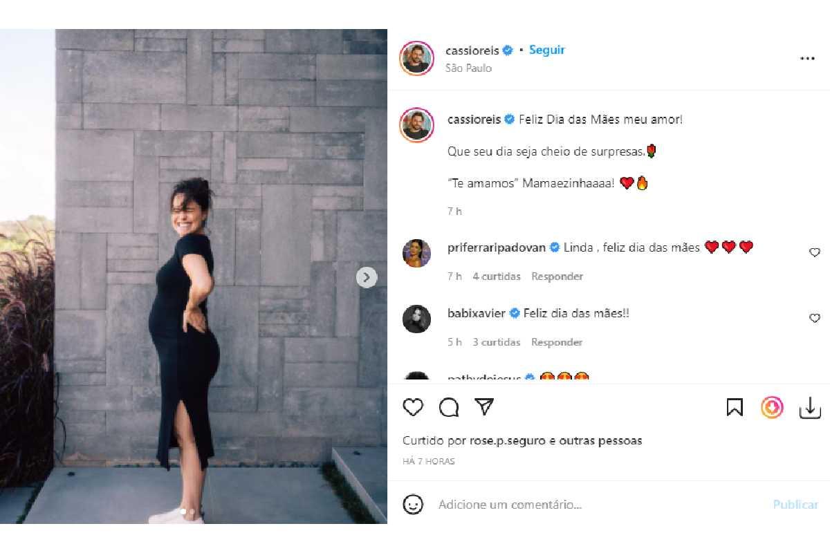 Fernanda Vasconcellos ganhou homenagem de Cássio Reis no Dia das Mães